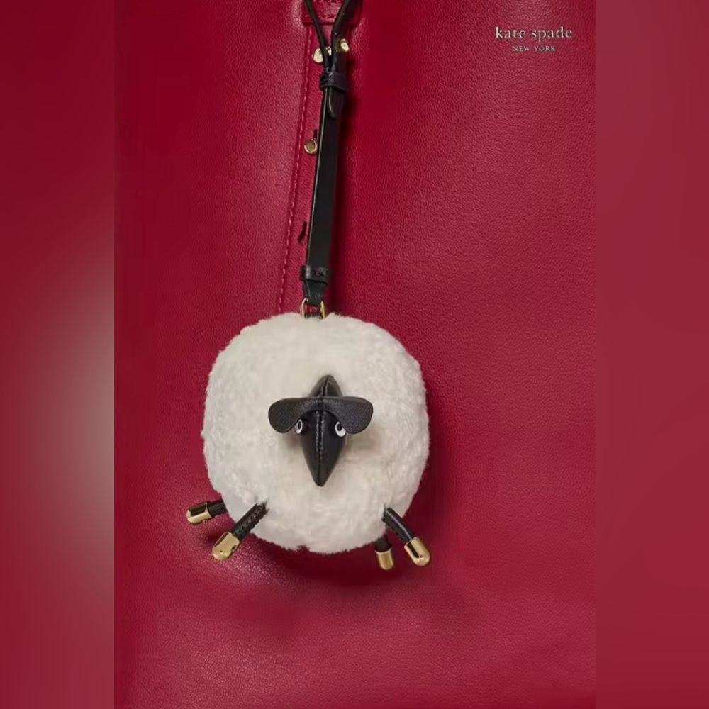 NWT Kate Spade New York Sheep bag charm key chain